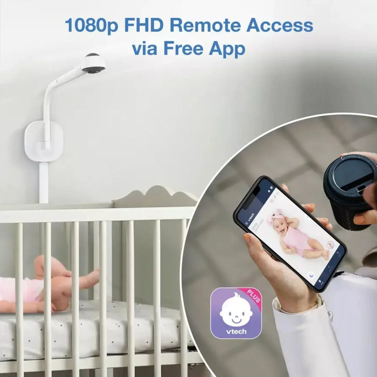 VTech RM7787 HD 7" Over-the-Cot Wi-Fi Baby Monitor
