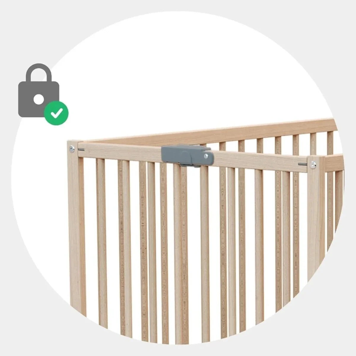 WeBaby Flex Folding Wooden Cot Bed 60x120cm - Raw Beech