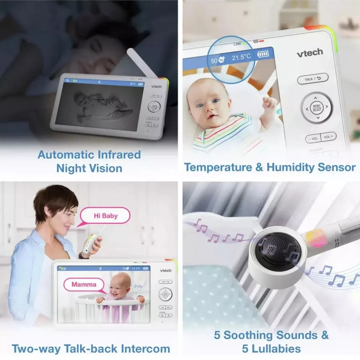 VTech RM7787 HD 7" Over-the-Cot Wi-Fi Baby Monitor